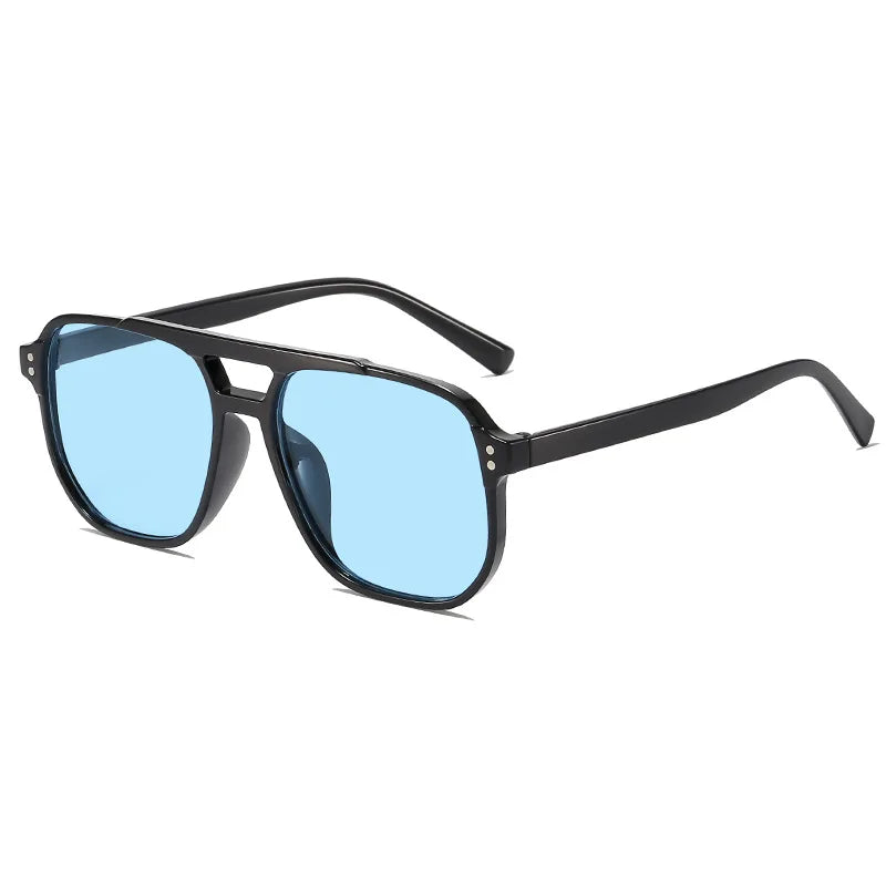 Vintage Men Women Big Sunglasses Men Square Shades Brand Designer Unisex Sun Glasses Black Lense Male Female Sunglasses UV400